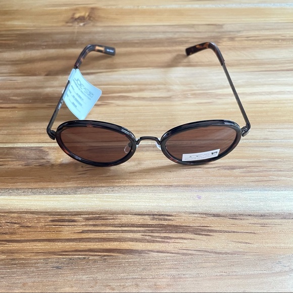 Joe’s Jeans Round Sunglasses Dark Tortoise - Picture 3 of 10